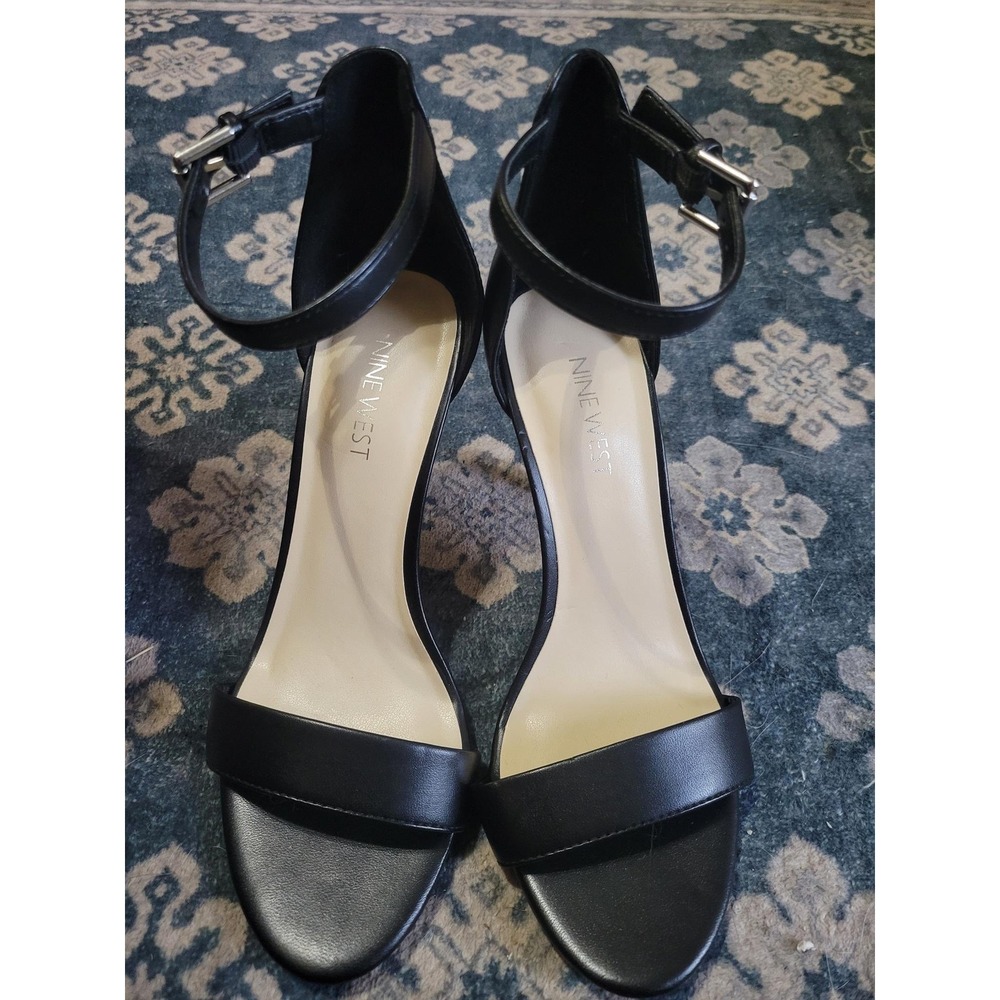 Nine West Women's Black Ankle Strap Heeled Sandals‎ Classic Party Shoes